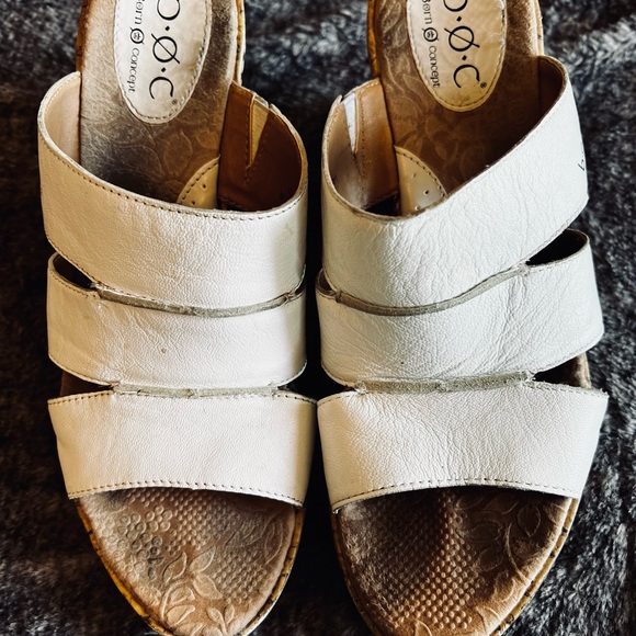 B O C Born Concept Sz 10 White Wedge - Picture 2 of 7